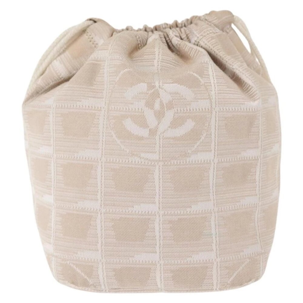 CHANEL New Travel Line Pouch Nylon Beige CC - Picture 3 of 16